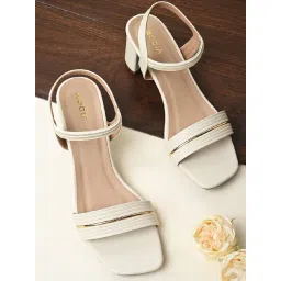 Rocia by Regal Women's Cream Ankle Strap Sandals-picture-17