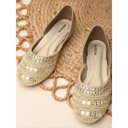 Rocia by Regal Women's Gold Ethnic Juttis-picture-18