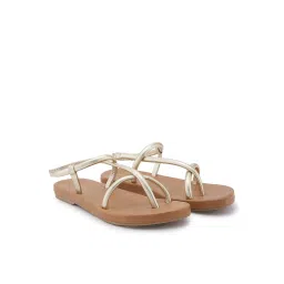 Rocia by Regal Women's Gold Sling Back Sandals image 5