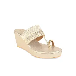 Rocia by Regal Women's Gold Toe Ring Wedges-picture-25