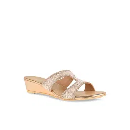 Rocia by Regal Women's Rose Gold Casual Wedges-picture-19