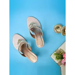 Rocia by Regal Women's Rose Gold Thong Sandals-picture-23