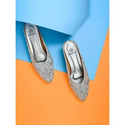 Rocia by Regal Women's Silver Mule Shoes-picture-46