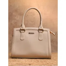 Rocia Cream Solid Medium Handbag-picture-36