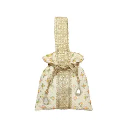 Rocia Ivory Embroidered Small Potli-picture-39