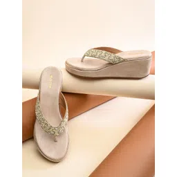 Rocia Women Ethnic Embellished Wedge Heel Sandals-picture-39