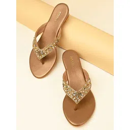 Rocia Women Ethnic Embellished Wedge Heel Sandals-picture-38