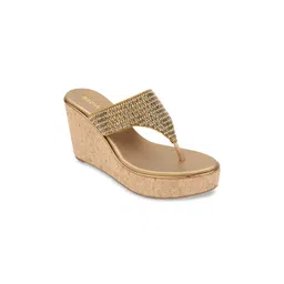 Rocia Women Gold-Toned Embellished Sandals-picture-13