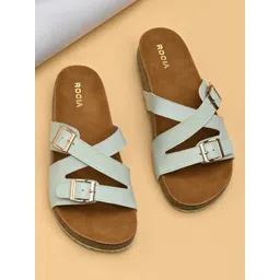 Rocia Women Open Toe Flats with Buckles-picture-14