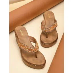 Rocia Women Wedding Antique Gold Sandal-picture-33