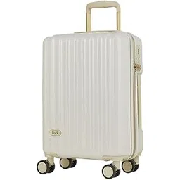 Rock Primrose Suitcase Small | Cabin Luggage | 55 cm | ABS Polycarbonate Hard Shell | 33L | 8 Wheel | TSA Lock | Trolley Bags for Travel | 5 Year Warranty | White-image-43