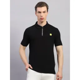 Rock.It Black Cotton Regular Fit Polo T-Shirt-picture-13