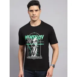 Rock.it Black Cotton Regular Fit Printed T-Shirt-picture-19