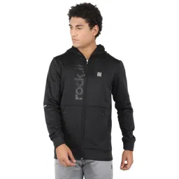 Rock.it Black Regular Fit Printed Hooded Sweatshirt-image-17