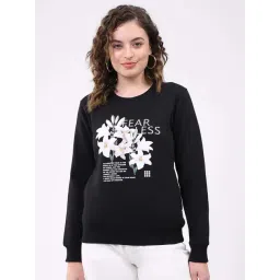 Rock.It Black Regular Fit Printed Sweatshirt-image-8