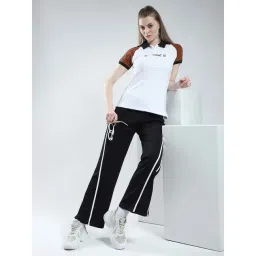 Rock.It Black Regular Fit Striped Sports Trackpants image 5