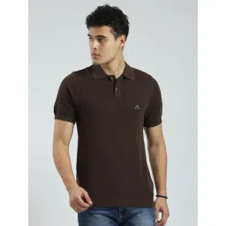 Rock.It Brown Cotton Smart Fit Texture Polo T-Shirt-picture-10