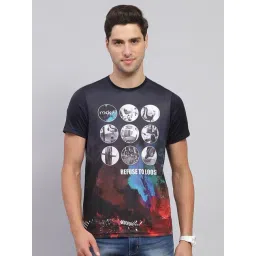 Rock.it by Monte Carlo Mens Printed Regular Fit Round Neck Half Sleeve T-Shirt-picture-12