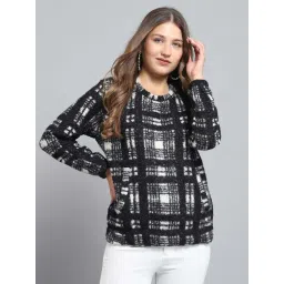 Rock.it by Monte Carlo Women Self Design Regular Fit Round Neck Full Sleeve Sweatshirt-image-21