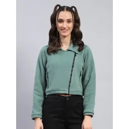 Rock.it by Monte Carlo Women Solid Regular Fit Collared Neck Full Sleeve Jacket With Zipper Closure-picture-13