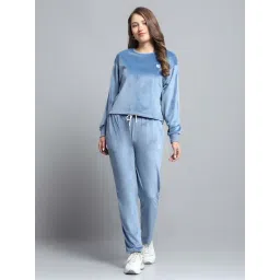 Rock.it by Monte Carlo Women Solid Regular Fit Round Neck Full Sleeve Tracksuit-image-16