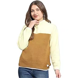 rock.it from house of Monte Carlo Womens Self Design Brown Mock Neck Full Sleeve Sweatshirt_2240102620-picture-34