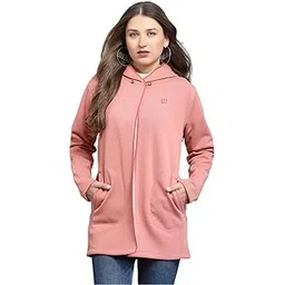 rock.it from house of Monte Carlo Womens Solid Peach Hooded Neck Full Sleeve Sweatshirt_2240102701-picture-12