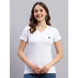 rock.it From House of Monte Carlo Womens Solid V Neck Half Sleeve Top-picture-11