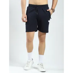 Rock.It Navy Blue Cotton Blend Regular Fit Solid Shorts-picture-21
