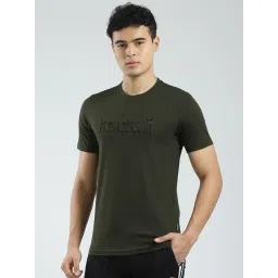 Rock.It Olive Smart Fit Logo Printed Sports T-Shirt-picture-28
