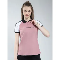 Rock.It Pink Regular Fit Color-Block Sports Polo T-Shirt-picture-12