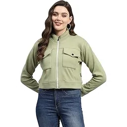 rock.it Rockit from House of Monte Carlo Womens Green Solid Mock Neck Full Sleeve Sweatshirt (2240102628)-picture-23