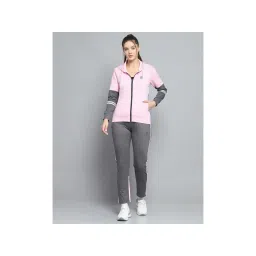 Rock.it Women Solid Pink Hooded Neck Full Sleeve Hoodie With Track Pant-picture-14