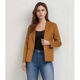 rocksy Women Solid Single Breasted Casual Blazer-picture-12