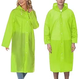 Rocma -Waterproof Rain Coat Hooded Outdoor Water Resistant Rainwear Suit for Men & Women with Adjustable Hood Drawstring Hem Set of Camping Rainy Season Travel - multicolor-picture-21