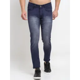 Rodamo Men Blue Slim Fit Heavy Fade Stretchable Jeans-picture-12