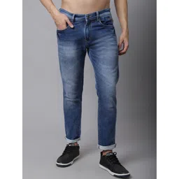 Rodamo Men Blue Slim Fit Heavy Fade Stretchable Jeans-picture-11