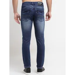 Rodamo Men Blue Slim Fit Heavy Fade Stretchable Jeans image 5