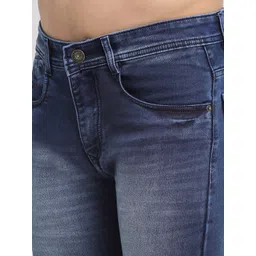 Rodamo Men Blue Slim Fit Heavy Fade Stretchable Jeans image 4