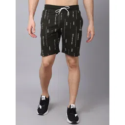 Rodamo Men Green Printed Slim Fit Shorts-picture-19