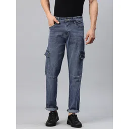 Rodamo Men Relaxed Fit Stretchable Cargo Jeans-picture-29