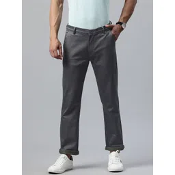 Rodamo Men Textured Checked Relaxed Fit Chinos Trousers-picture-41