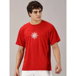 Rodzen Men Graphic Printed Regular Fit Round Neck T-shirt-image-6