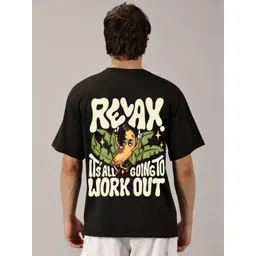 Rodzen Men Typography Printed Round Neck Relaxed Fit T-shirt-picture-17