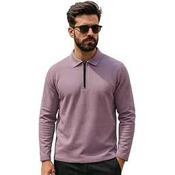 rodzen Men's Cotton Blend Full Sleeve Regular Fit Polo T-Shirt-picture-34