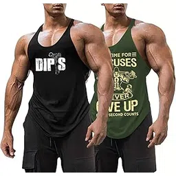 rodzen Men's Polyester Printed Sleeveless Bodybulding Activewear Gym Vest Tank Top (Combo Pack of 2)-picture-29