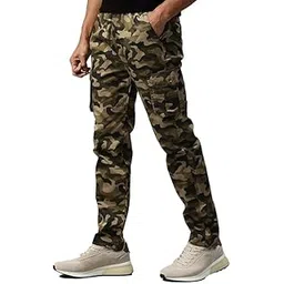 rol Reoutlook Men's Camouflage Stylish Lower with Multiple Pockets and Side Zipper Pockets-picture-23