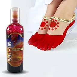 Roll On Liquid Alta for Women & Girls | Red Color With Vitamin E & Aloe Vera Gel | 50ml | Easy Application for Beautiful Hand & Feet Designs-picture-31