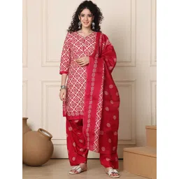 Roly Poly Geometric Printed V Neck Kurta With Salwar & Dupatta-picture-20