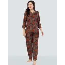 Romaisa Women Printed Night suit-picture-34